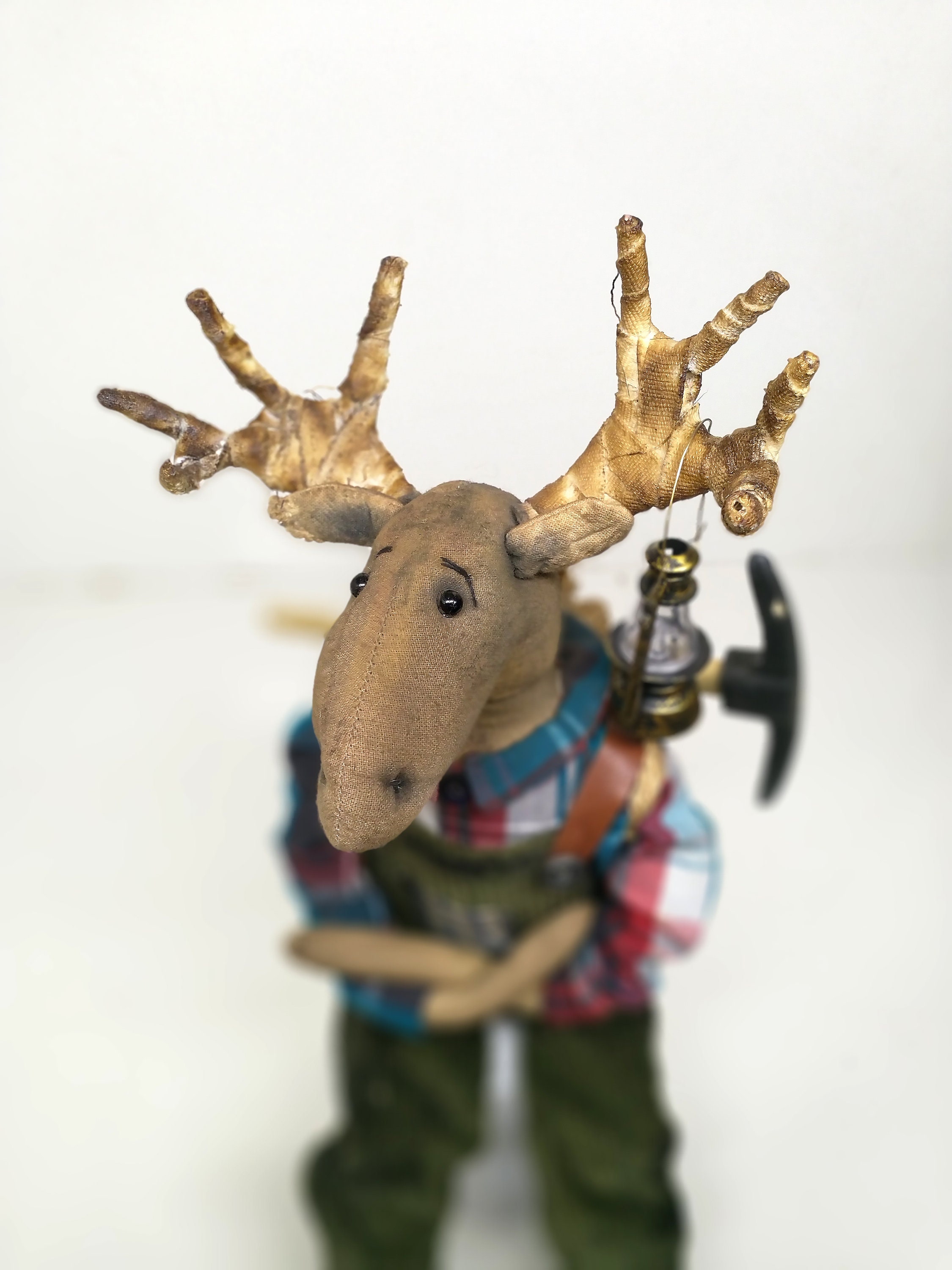 Elk figurine made of fabricToy animal GiftHunter Gift Etsy