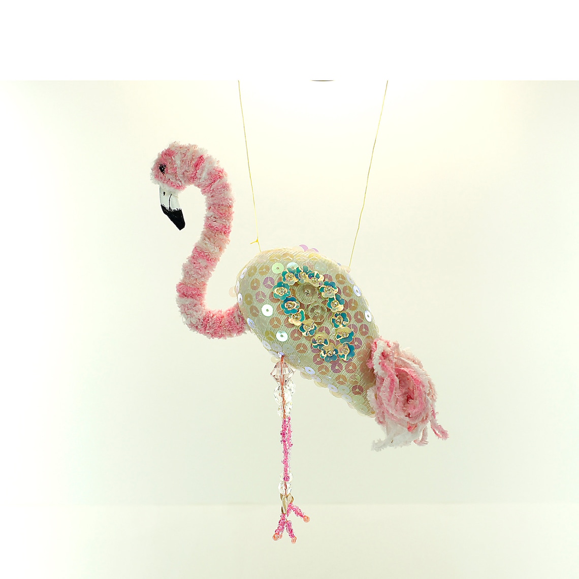 Pink Flamingo Christmas Tree Topper 