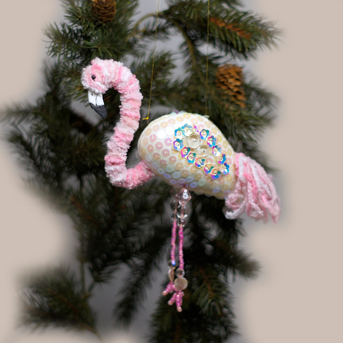 Flamingo Tree Topper Pink Flamingo Xmas Decor Flamingo Gift Etsy UK