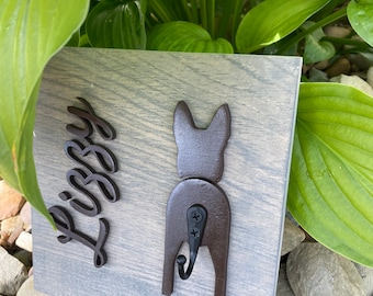 Dog leash hook-custom dog leash hook-dog leash hook with name-wooden dog leash holder-custom dog gift