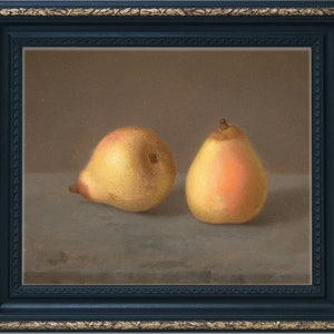 Vintage Pears Still Life Painting: Fruit Print (Digital Download)