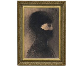 black and white charcoal drawing, woman abstract vintage digital prints, antique portrait drawing