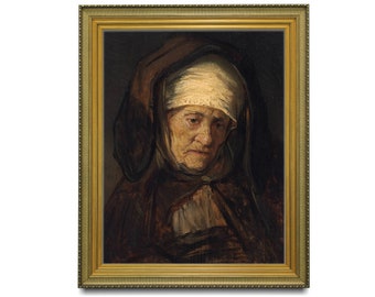 Vintage Woman Portrait Painting: Printable Fine Art (Digital Download)