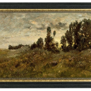 Vintage Landscape Oil Painting: Moody Trees Printable Wall Art (Digital Download)