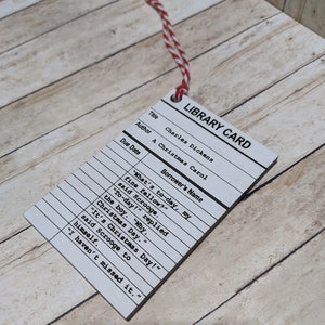 Customizable Date Due Card Ornament