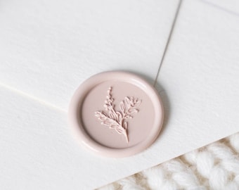 Sage Leaf Wax Seal / Self Adhesive Wax Seals / Peel and Stick Wax Seal / Botanical Wax Seal / Wedding Invitation Wax Seal