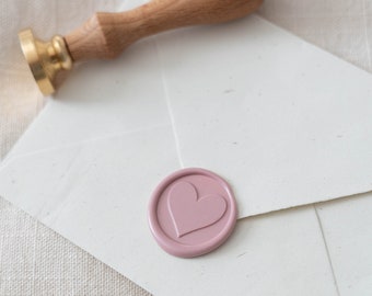 Heart Wax Seal / Self Adhesive Wax Seals / Peel and Stick Wax Seal / Love Wax Seal / Wedding Invitation Wax Seal / valentine