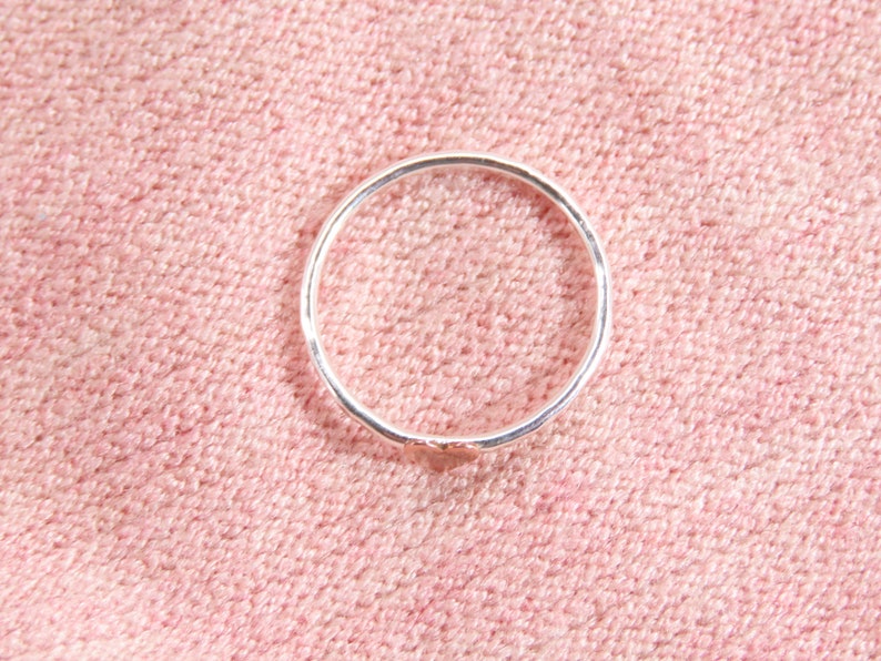 Stacking Ring Heart Ring Dainty Heart Ring Heart Ring for Women Sterling Silver and Copper Ring Heart Ring Silver
