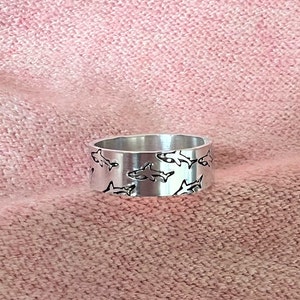 Shark Ring, Adjustable Ring, Fish Ring, Shark Jewelry, Shark Lover Gift, Ocean Lover Gift, Fashion Ring