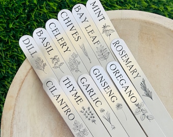 Custom Herb Markers, Herb Tags, Garden Markers, Vegetable Markers, Flower Tags, Garden Tags