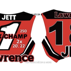 Jett Lawrence Number Plate SVG: Moto Dirt Bike Racing (Digital Download)
