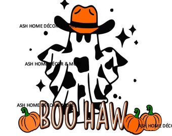 Boo Haw Cowboy Ghost SVG: Western Halloween (Digital Download)