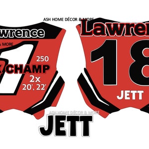 Jett Lawrence Number Plate SVG: Moto Dirt Bike Racing (digital Download ...