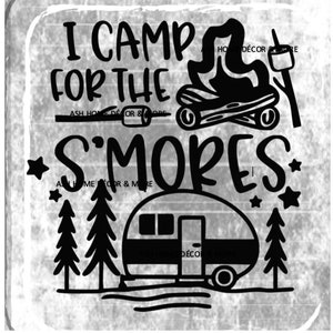 Eu acampo para os s'mores camper SVG; smore svg; acampamento svg; camper svg; fogueira svg; assando marshmallow svg, acampamento svg, fogueira svg