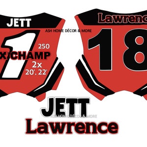 Jett Lawrence Number Plate SVG: Moto Dirt Bike Racing (digital Download ...
