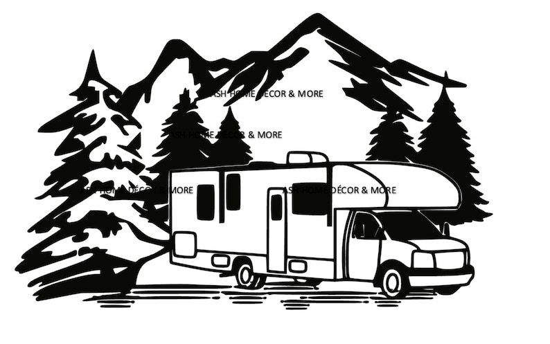 Class C Motorhome SVG: Camping Outdoors Graphic (digital Download) - Etsy