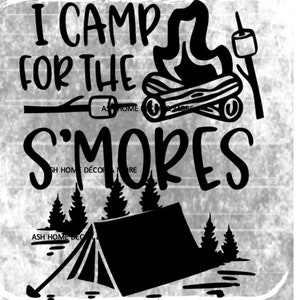 Eu acampo para a barraca Smores SVG; acampamento svg; smore svg; barraca svg; acampamento svg; fogueira svg; marshmallow svg; assando svg, barraca de acampamento svg