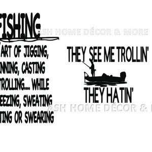 Arte de pesca SVG y paquete de SVG "Ellos me ven trollin'"; svg de pesca; svg de navegación; svg de trolling; svg de pescador, historia de pesca, remera de toalla