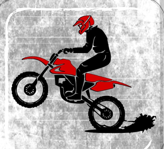 Motocross Dirt Bike Stunt Rider Sticker