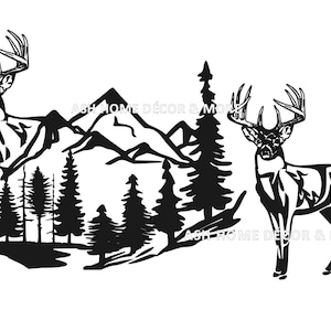 Weißwedelhirsch SVG, Hirsch SVG, Jagd SVG Wald Wald Natur Szene Trophäe Reittier, Jagd Jäger jagen Naturbursche im Freien Saison