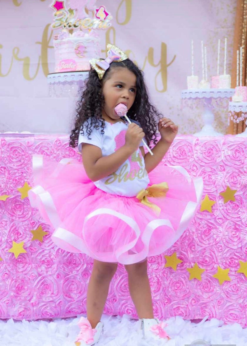 Tutu pink barbie tutu for girl party outfit tutu | Etsy