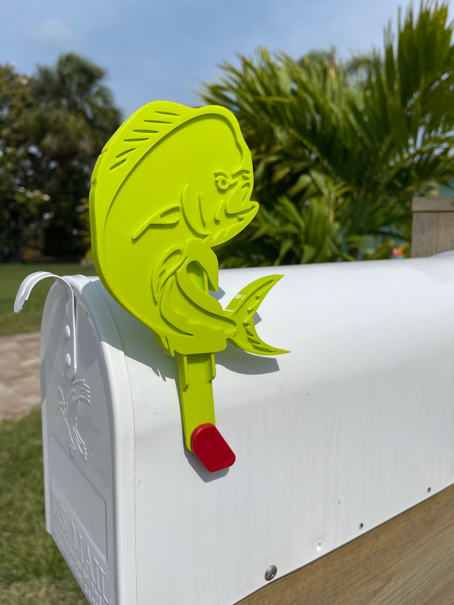 Mahi Mahi Dolphin Fish Mailbox Flag 3d Printed Mailbox Flag Etsy