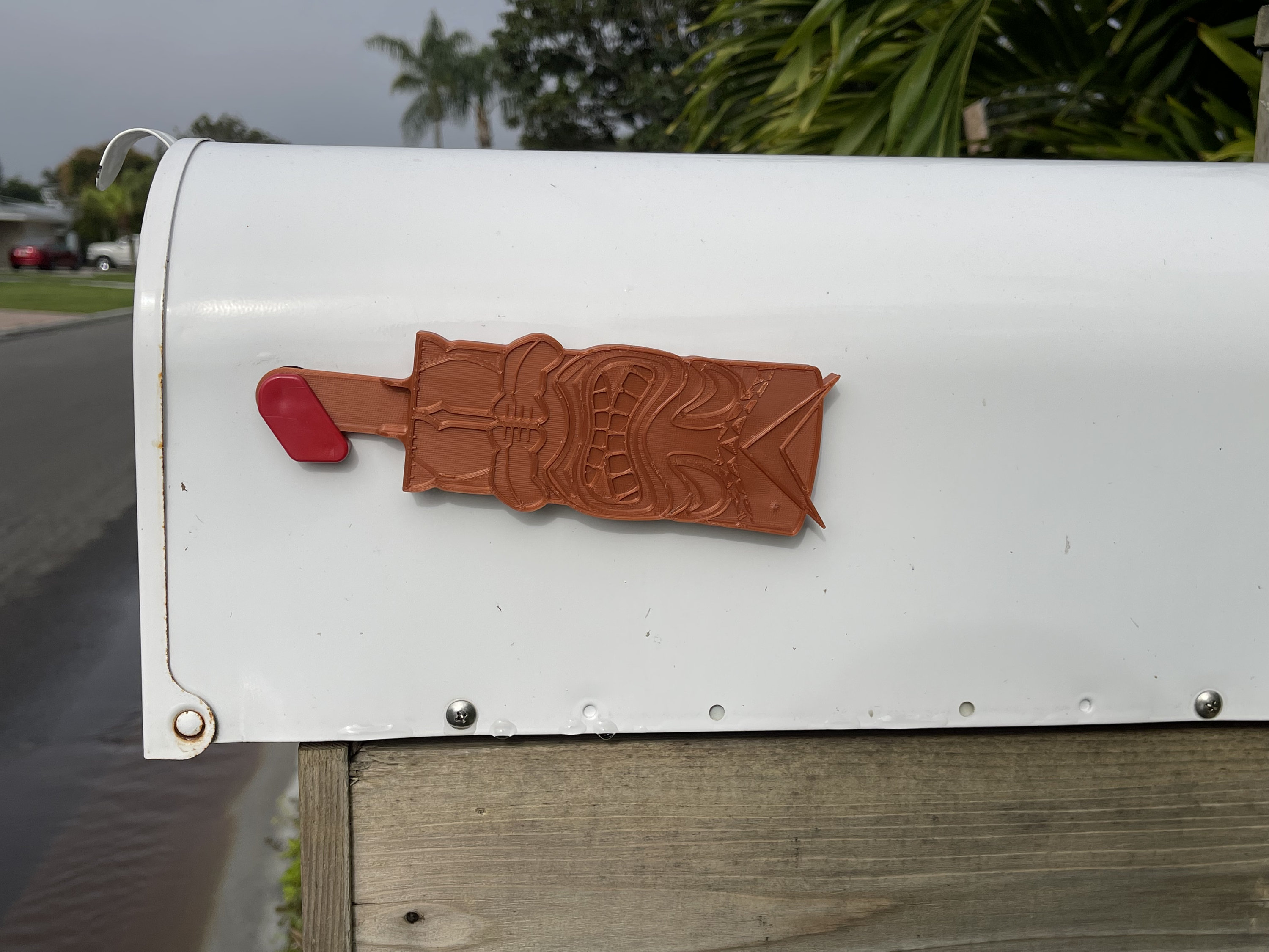 Tiki Man Mailbox Flag 3D Printed Mailbox Flag Replacement Etsy