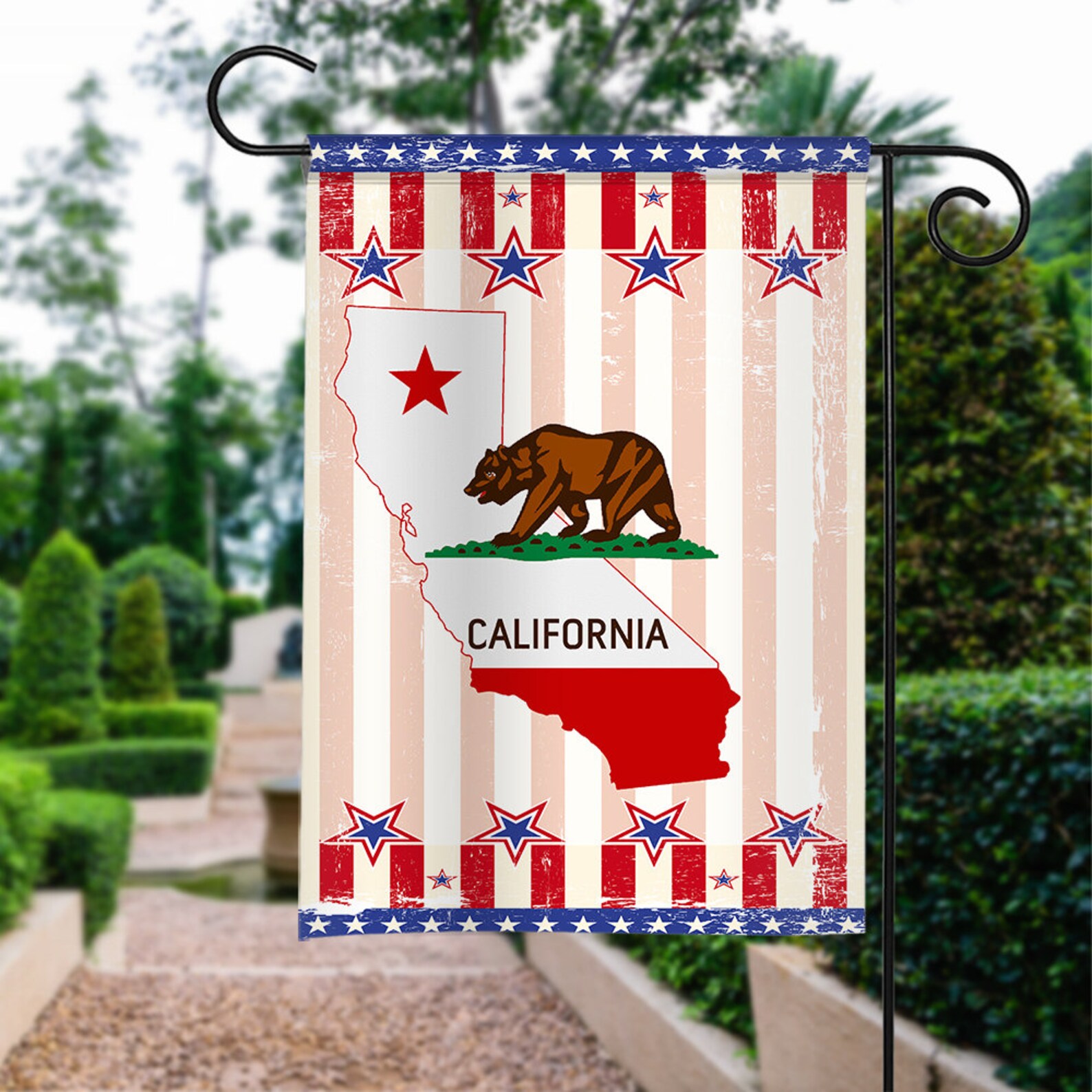 Happy Independence Day California Us State America Flag flag Etsy