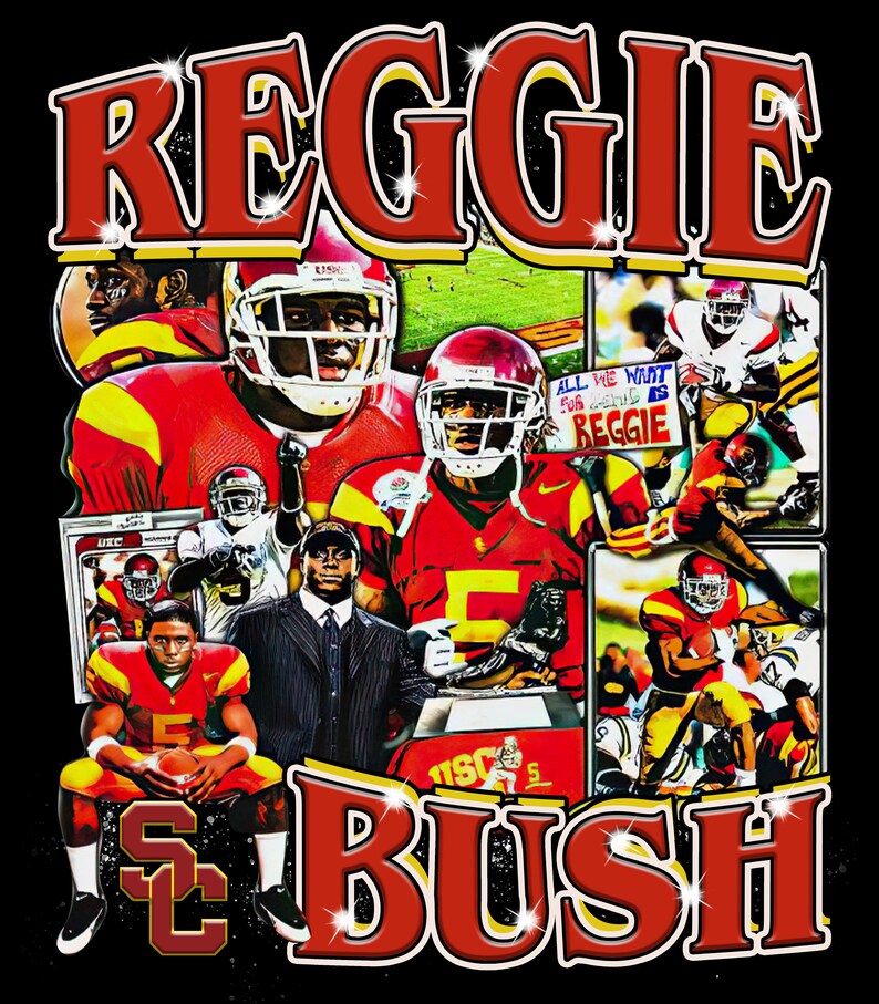 Reggie Bush Tshirt Design PNG Digital Instant Download Etsy
