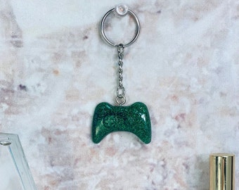 Game Controller Keychain - Holographic Fine Glitter - Single Color
