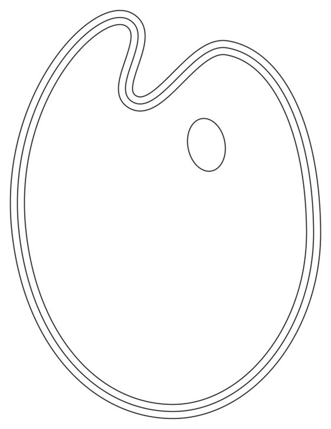 Artist's Palette Outlines for Lidded Boxes Etsy