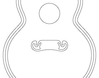 Gibson J200 Style Guitar Outlines for a Lidded Box