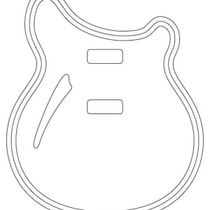 Rickenbacker 360 Style Outlines for a Lidded Box