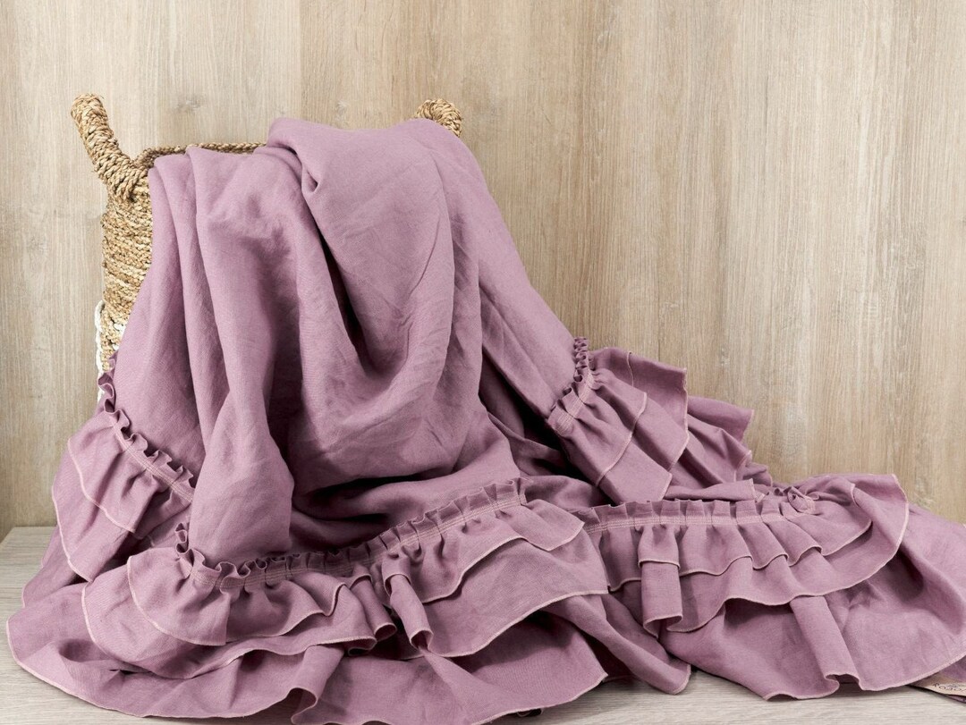 Custom Linen Duvet Cover With Ruffles. Ruffle Linen Duvet Etsy