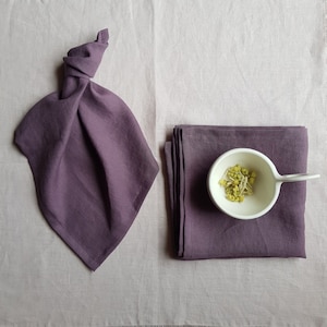 Linen Napkins Bulk 50+pcs  | Cloth Napkins in Plum | Custom Napkins | Event Napkins | Table Linens Napkins | Bulk Napkins Cloth