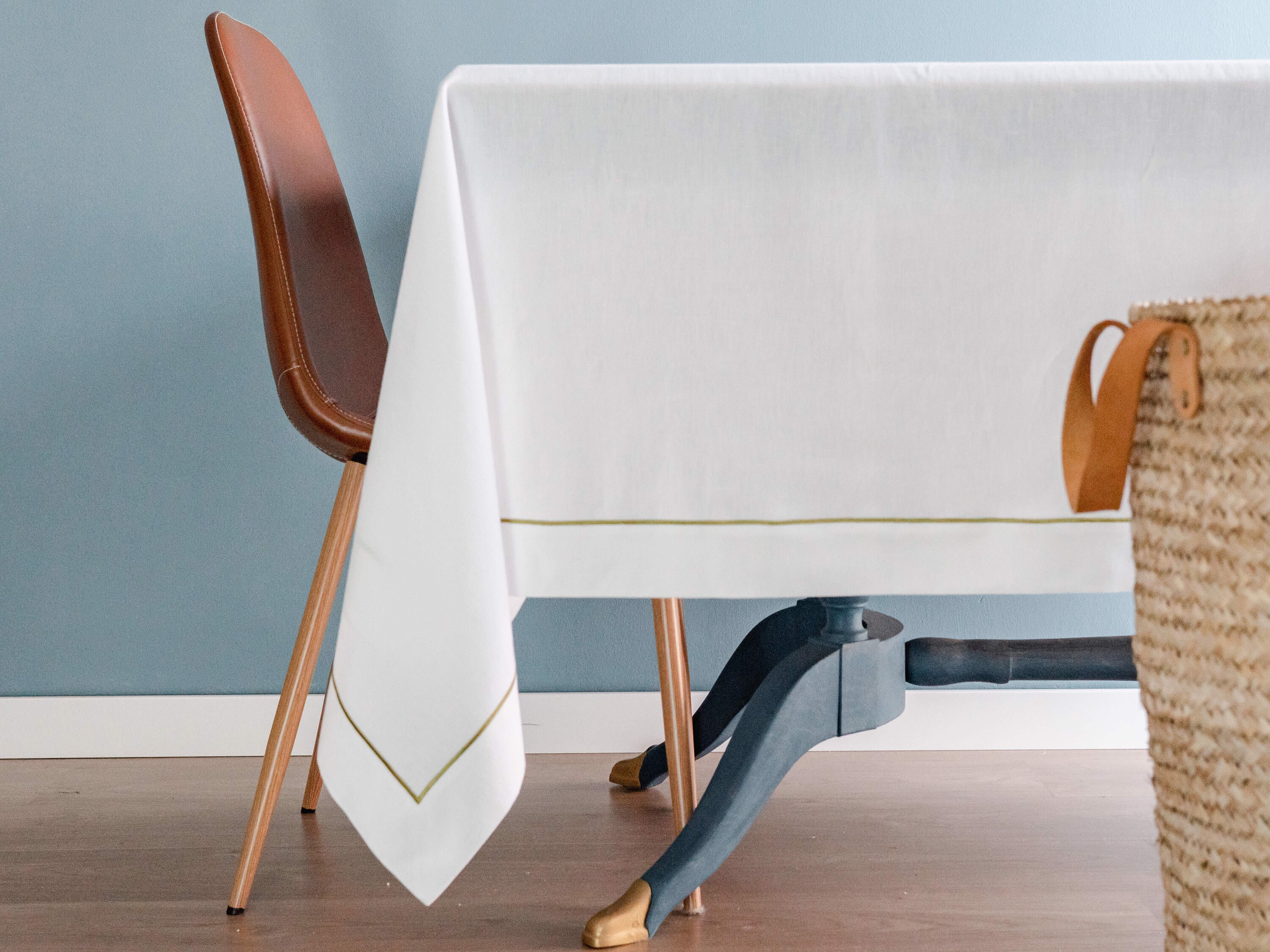 weiße Leinentischdecke, Tischdecke rechteckig oder quadratisch, extra lange Tischdecke, Housewarminggeschenk, italienisches Textil