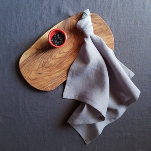 Gray Linen Napkins Bulk Set, 100% Natural Linen, Eco-Friendly Table Decor, Perfect for Weddings and Events, Custom Cloth Napkins in Gray