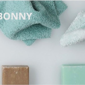 Organic Cotton Bathroom Towels, and Hand Towels. Create your own Set and send it as a gift. Can be monogrammed. Mint (Bonny)