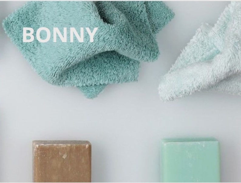 Organic Cotton Bathroom Towels, and Hand Towels. Create your own Set and send it as a gift. Can be monogrammed. Mint (Bonny)