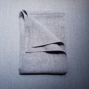 European Linen Pillowcase in Gray Melange color. Queen, King pillow cover. Pillow Shams, Oxford Pillow Case.