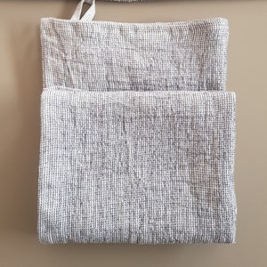 Linen Waffle Towels. Waffle Weave Bath Towels. Linen Bath Sheets and Hand Towels. Towels Set in Belgian Linen for a Spa-like Experience image 4
