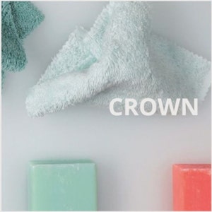 Organic Cotton Bathroom Towels, and Hand Towels. Create your own Set and send it as a gift. Can be monogrammed. Faint Green (Crown)