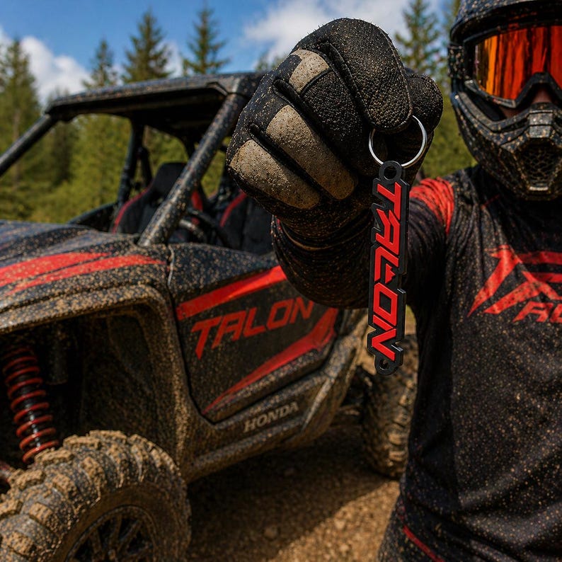 Honda Talon Keychain – Premium Off-Road Gift | SxS Key Tag | Custom Keychain for Honda Riders bild 3