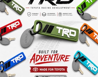 TRD Keychain for Toyota Fans | Toyota Racing Development Key Tag | 3D Printed Custom Keychain | Truck SUV Off-Road Gift
