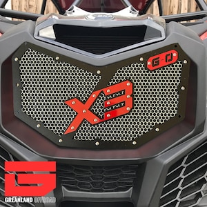 Can-Am Maverick X3 Front Grille 2017+ | Steel Grille Upgrade | Offroad UTV Accessories | High-Performance X3 Grille by Greanland Offroad