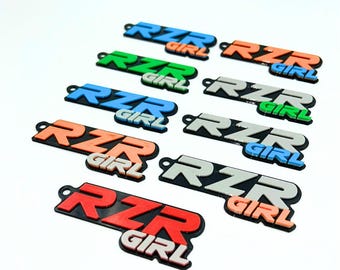 RZR Girl Keychain – Premium Off-Road Gift | Precision-Made Key Tag | Custom Polaris SxS Keychain for UTV Girls