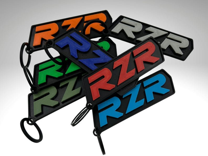Rzr Letters Polaris RZR Keychain – Premium Off-road Gift | Precision-made PETG Key ...