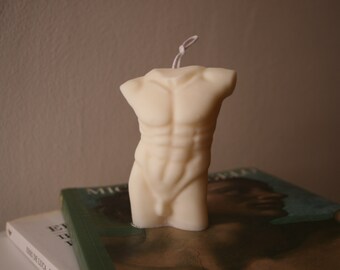 Scented man body candle Naked torso Male body shape candle Birthday gift for him