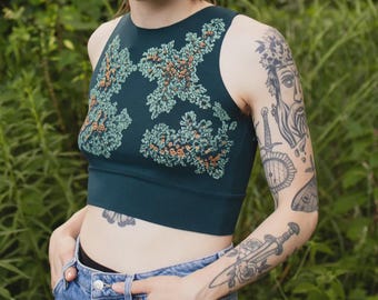 Smooth Lungwort Bamboo High Necked Bralette