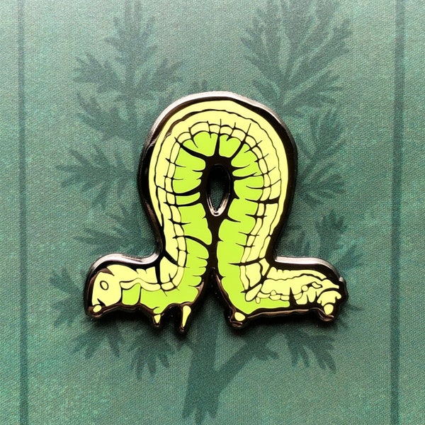 Clover Looper Caterpillar Pin